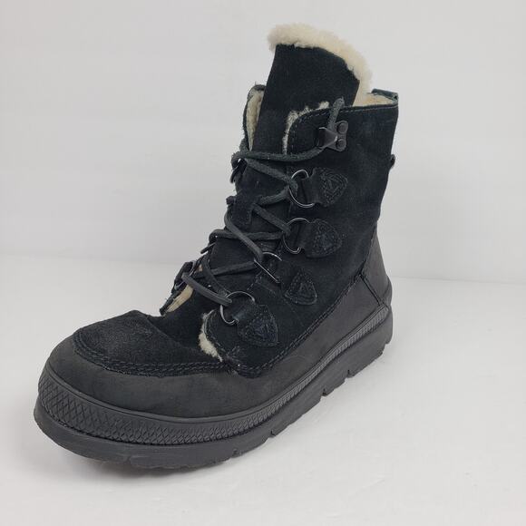 Manitobah Mukluks Mesa Mens Size 8 Black Suede Fur Inside Winter Snow Boots main image 7